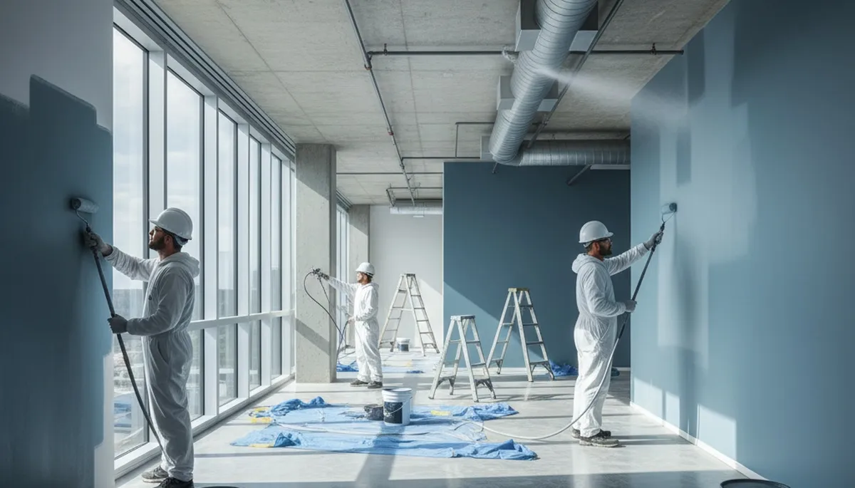 Commercial painting in Burlington, MA by Burlington Paint Pros for durable business finishes
