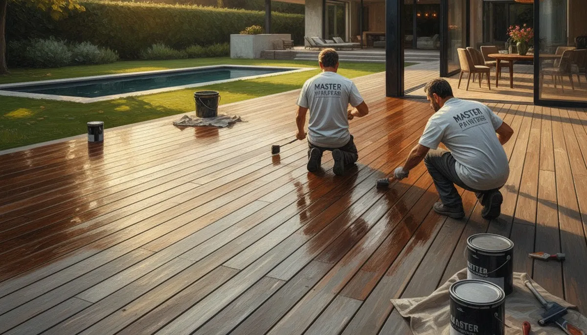 Professional deck painting in Burlington, MA for durable New England weather protection
