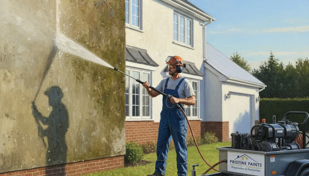Pressure cleaning service in Burlington, MA for siding, decks, and driveways by Burlington Paint Pros